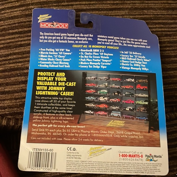 Vintage Die-cast Johnny Lightning Monopoly Volkswagen Bus Van Red Silver… - Picture 4 of 7